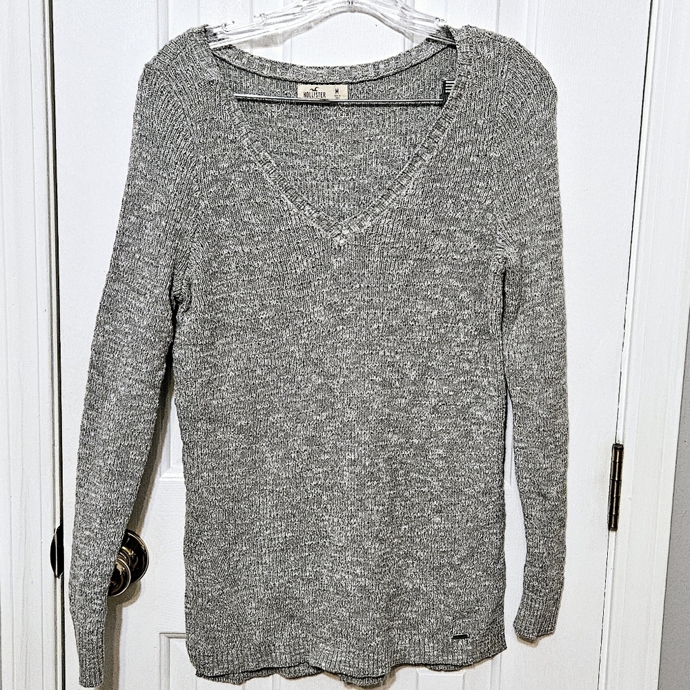 Hollister Gray Relaxed Hoodie Long Sleeve